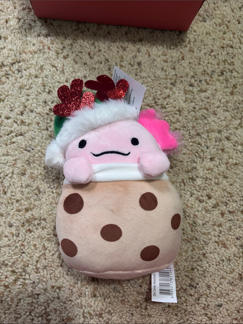 Christmas Axolotl Boba Plush